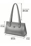Mira Model Magnetic-Closure Taupe Color Women's Shoulder and Clutch Bag - Women's Shoulder Bag - 6