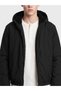 XSIDE Black Relaxed-Fit Hooded Men's Leather-Look Jacket—The NEVAVM Difference - 3