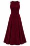 Women's Minimalist Design A-Line Suede Fabric Dress - 4