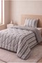 Single-Size, Reversible Welsoft Fleece Duvet | High Quality, Plush Filling, Quilted Stitching | Includes Pillowcase | 155x215 cm