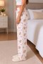 Women's Pajama Bottoms with a 2-Piece Cotton Satin Ribbon Detail and a Pink Ribbon Pattern. - 5