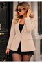 Women's Classic Buttoned Blazer with Pocket Detail - 2