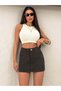 Mini skirt, brown - 2