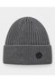 Unisex Viscose Corded Fabric Fold-Over Winter Beanie with Logo