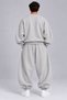 Oversized Sweatshirt with Wide Sleeves and a Crew Neck, S–12XL, Gray - 2
