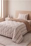 Single-Size, Reversible Welsoft Fleece Duvet | High Quality, Plush Filling, Quilted Stitching | Includes Pillowcase | 155x215 cm