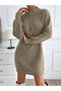 Rochie mini, maro - 5
