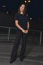 Women's Crew Neck Casual Black Knit Sweater - 3