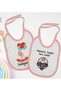 BK Kids "The Owner of the Place" Designed 2-Pack Pink Baby Bib - 1