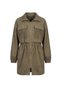Khaki - Elastic-Cuffed Ruched Jacket KHAKI