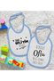BK Kids Oflu-Printed 2-Pack Blue Baby Bibs - 1 - 2