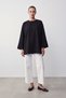 Black - Modal Fabric Tunic with Side Slit BLACK - 2