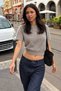 Women's Short-Sleeve Basic Comfort Fit Knit Blouse - 6