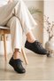Women's Genuine Leather Laser-Cut Patterned Lace-Up Comfort Sneaker with Heel Stops
