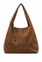 Large, loose-fitting women's shoulder bag with suede lining - 2