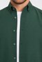 Men's Dark Green Long-Sleeve Basic Shirt - 4