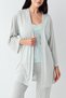 Women's 3-piece robe pajama set, 50% cotton 50% modal - 4