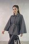 Poncho Off White Original Cashmere Cape 20260003 Dark Grey - 3