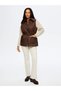 Women's Quilted Dark Brown Vest Uw26Kyl003 - 2