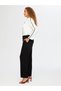 Women's Wide Leg Fit Stylish Black Crepe Pants Uw26Pnt021 - 3
