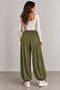Women's Casual Shalwar Trousers with Elastic Waist and Laces - 4