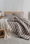 Taos Double Striped Bedding Set |   Buttoned Bohemian Set |   Bedding Set, Sheet, and 2 Pillowcases |   100% Cotton |   200X220 cm - 2