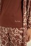 Leaves Women's Brown Dressing Gown Set Pc9266-S-V1 - 6
