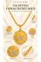 5-Leaf Figurine Hip Hop Necklace, Gold-Colored, with Stone Details. 🔥   Reflect Your Street Style, Show Off Your Difference! 🔥 - 2