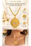 5-Leaf Figurine Hip Hop Necklace, Gold-Colored, with Stone Details. 🔥   Reflect Your Street Style, Show Off Your Difference! 🔥 - 3