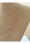 Special Edition Xp Double Thin Snake Chain Gold-Colored Necklace. - 2