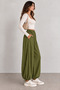 Women's Casual Shalwar Trousers with Elastic Waist and Laces - 2