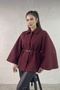 Poncho Off-White Original Cashmere Cape 20260003 Bordo - 4