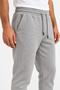 Men's Grey and Black Sweatpants with Elastic Cuffs, Drawstring Waist, and Soft Fleece Lining. - 6