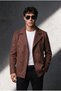 Men's Casual Double-Breasted Midi Length Cashmere Coat - Modern Cut