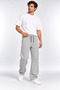 Men's Grey Baggy Sweatpants with a Brushed Lining, Fleece Lining, Elastic Waistband, and a Comfortable Fit. - 6