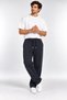 Men's Navy Blue Baggy Sweatpants with a Fleece Lining, Elastic Waistband, and Comfortable Fit. - 2