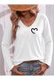 Mix Printed V-Neck Cotton Lycra Long Sleeve Regular Fit Blouse T-Shirt