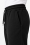 Men's Black Sweatpants with Elastic Cuffs, Drawstring Waist, and Soft Fleece Lining. - 6
