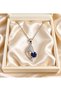 Silver Pendant Necklace with blace CZ Stones - 2