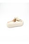 3404 Ecru Lace-Up Embellished Eva Women's Slippers - 4