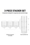 Exercise Ball Stackers 3-Piece Set, Exercise and Stability Ball Storage Organizers, Stackable Ball Holders for Fitness Centres, Gyms and Home Workout Spaces