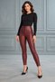 Women's High-Waisted, Slim-Fit Leather Pants with Lace-Up Detail / Lace up Leather Pants
