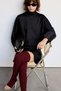 2 Pairs of Fingerless, Thick Ribbed, Above-Knee Leggings with Cotton Content - 3
