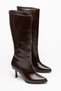 Women's Black Stiletto Heel Boots with Zipper