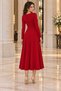 Women's Long-Sleeved, Round-Neck Viscose Two-Thread Long Dress – Casual, Stylish, and Comfortable Design. - 6