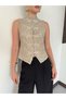 Chinese Button Sequin Vest