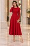 Women's Long-Sleeved, Round-Neck Viscose Two-Thread Long Dress – Casual, Stylish, and Comfortable Design.