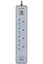شريط طاقة 3M 4 منافذ 2 USB 2 PD (رمادي OKAMI) - 7