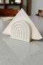 Modern Napkin Holder – White Half Rainbow Design, Stylish and Functional Table Accessory