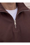 Half-Zip Wide-Fit Sweatshirt, 3-Thread Diagonal Fabric, Thick Construction. - 2